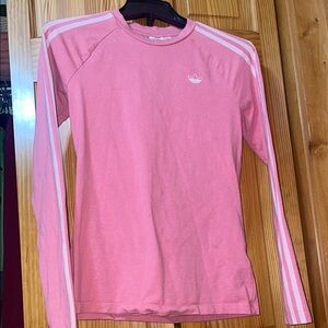 Adidas Pink Crew Neck Long Sleeve Top